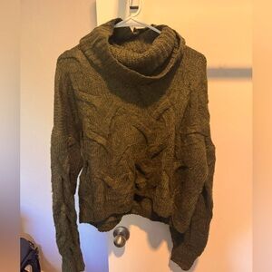 Madewell Forest Green Cowl Neck Sweater